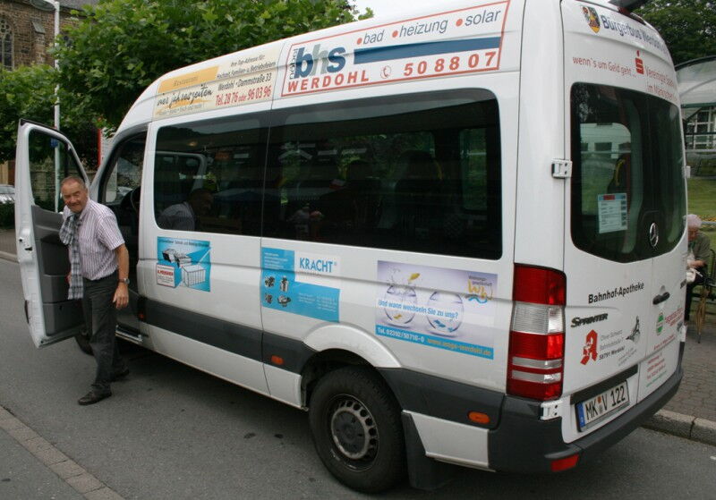 Woge-Werbung auf dem Werdohler Bürgerbus