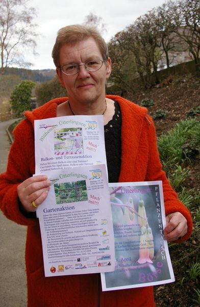 Eine große Hilfe beim Handzettel-Verteilen: Sabine di Franco