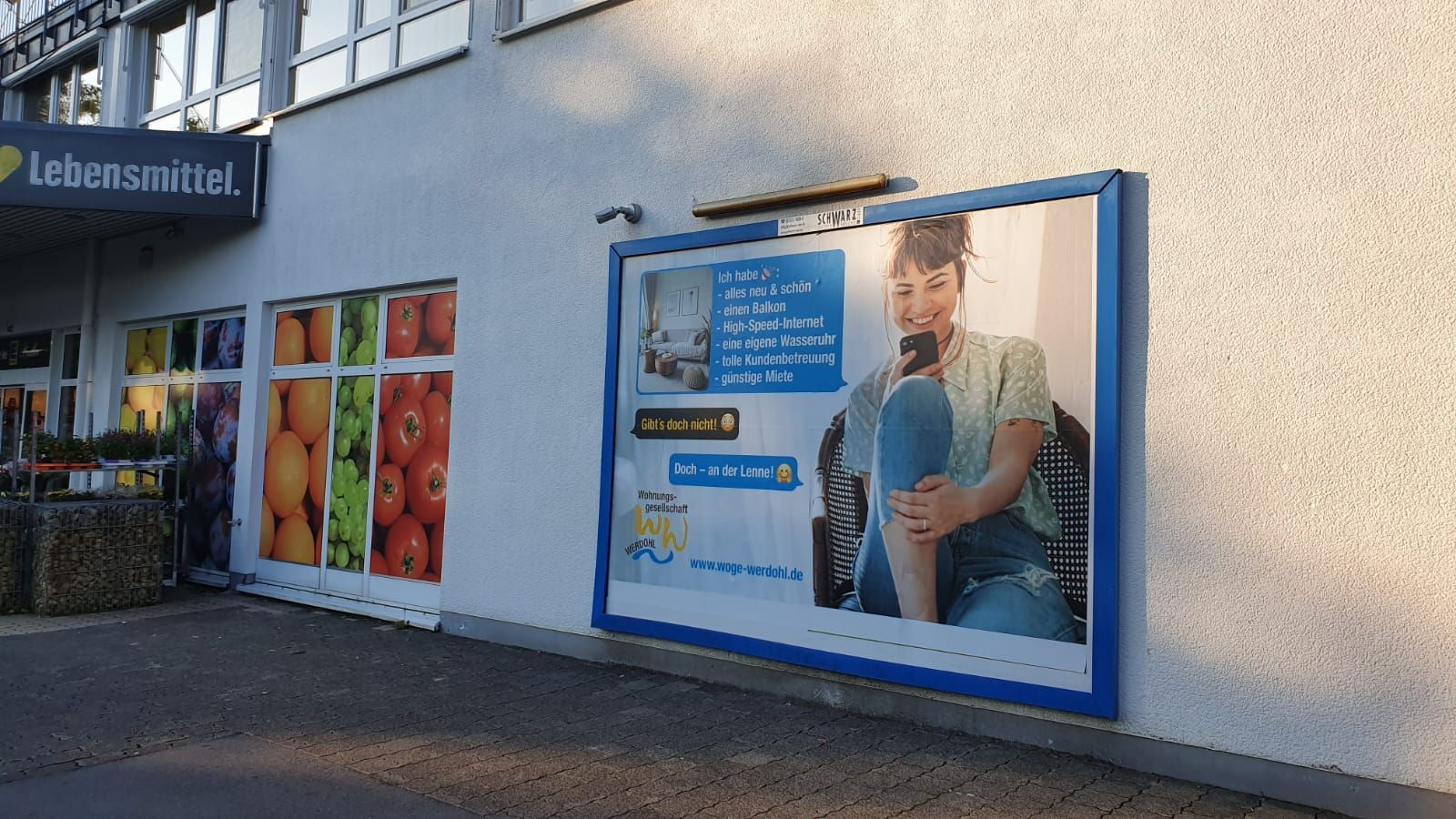 Werbestandort bei Edeka Preller, Unterm Freihof 1, Lüdenscheid