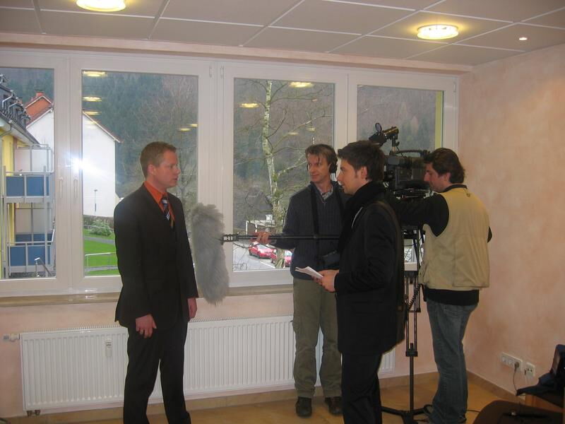 ARD-Fernsehteam PlusMinus bei der Woge-Werdohl