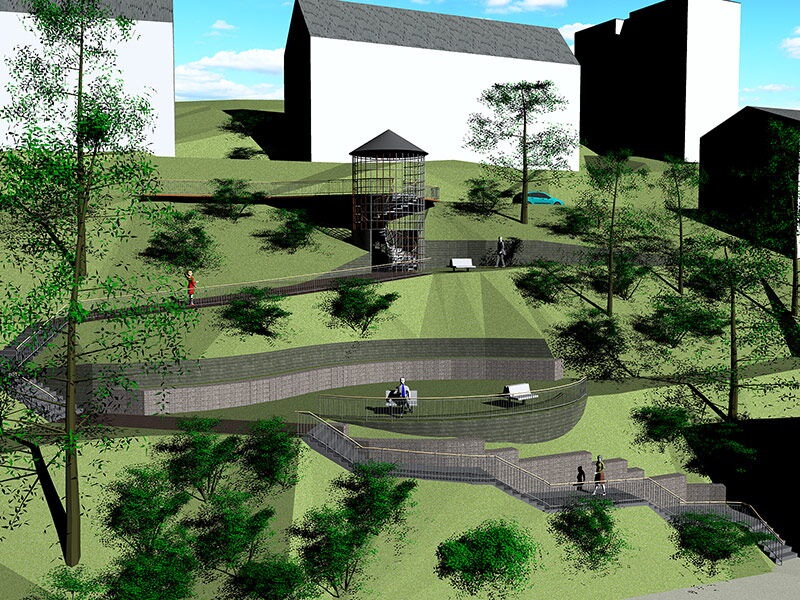 geplante Freifläche durch Landschaftsplanungsbüro Ossenberg-Engels, Altena-Dahle