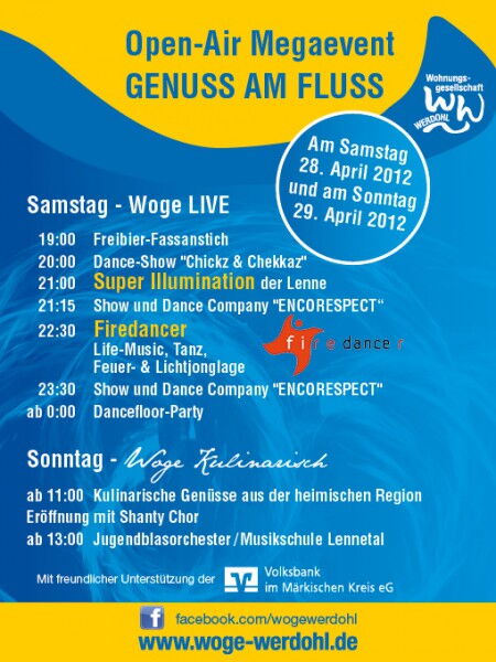 Programm Genuss am Fluss / Mega-Event auf den Werdohler Lennewiesen an der Dammstraße