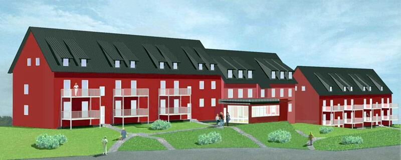 Modellansicht des geplanten Nachbarschaftshilfezentrums.